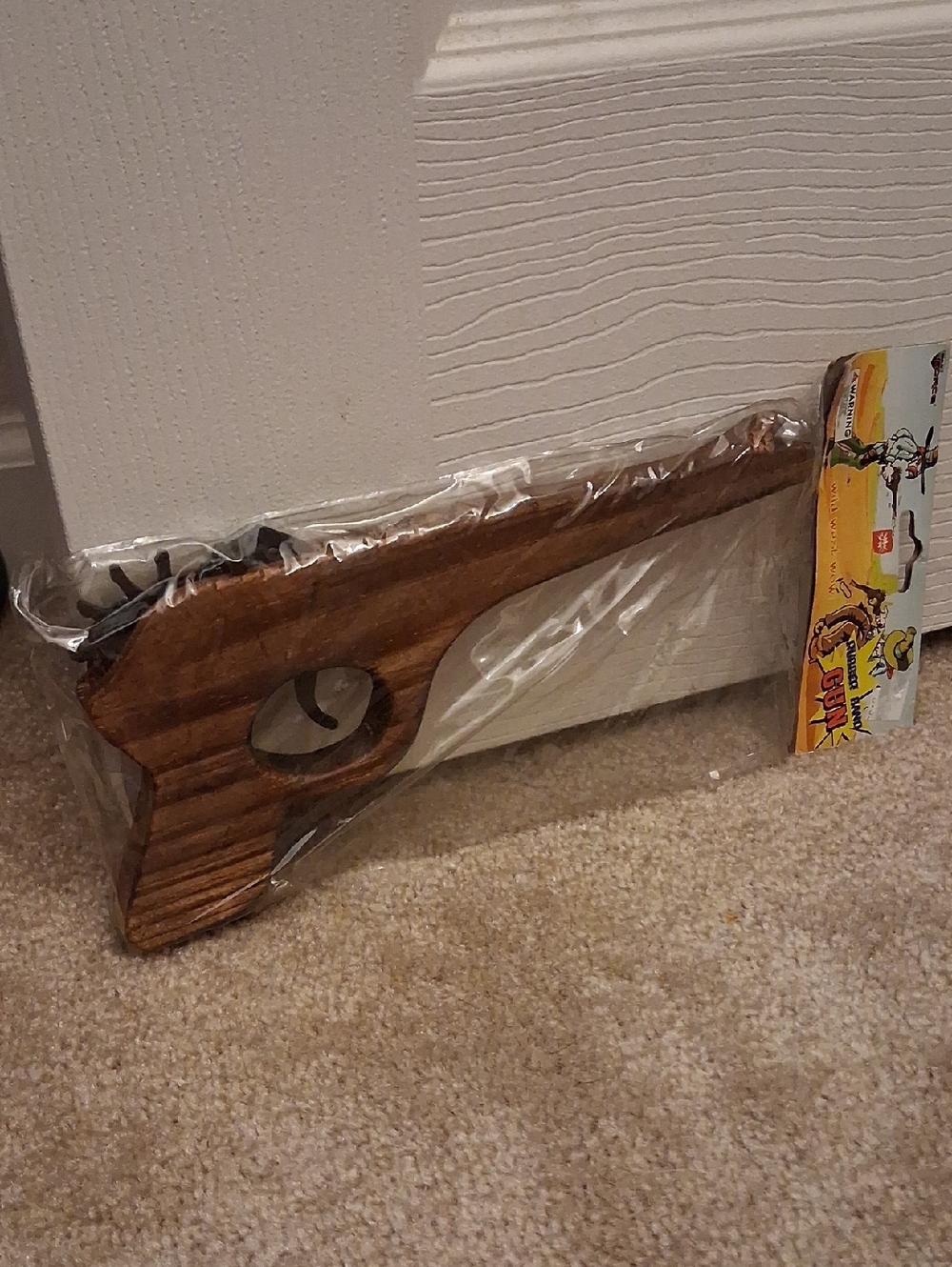 Wooden Children's G U N, Shoots Rubber Bands.